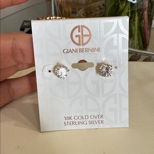 Giani Bernini Cubic Zirconia 18K Gold Over Sterling Silver Stud Earrings